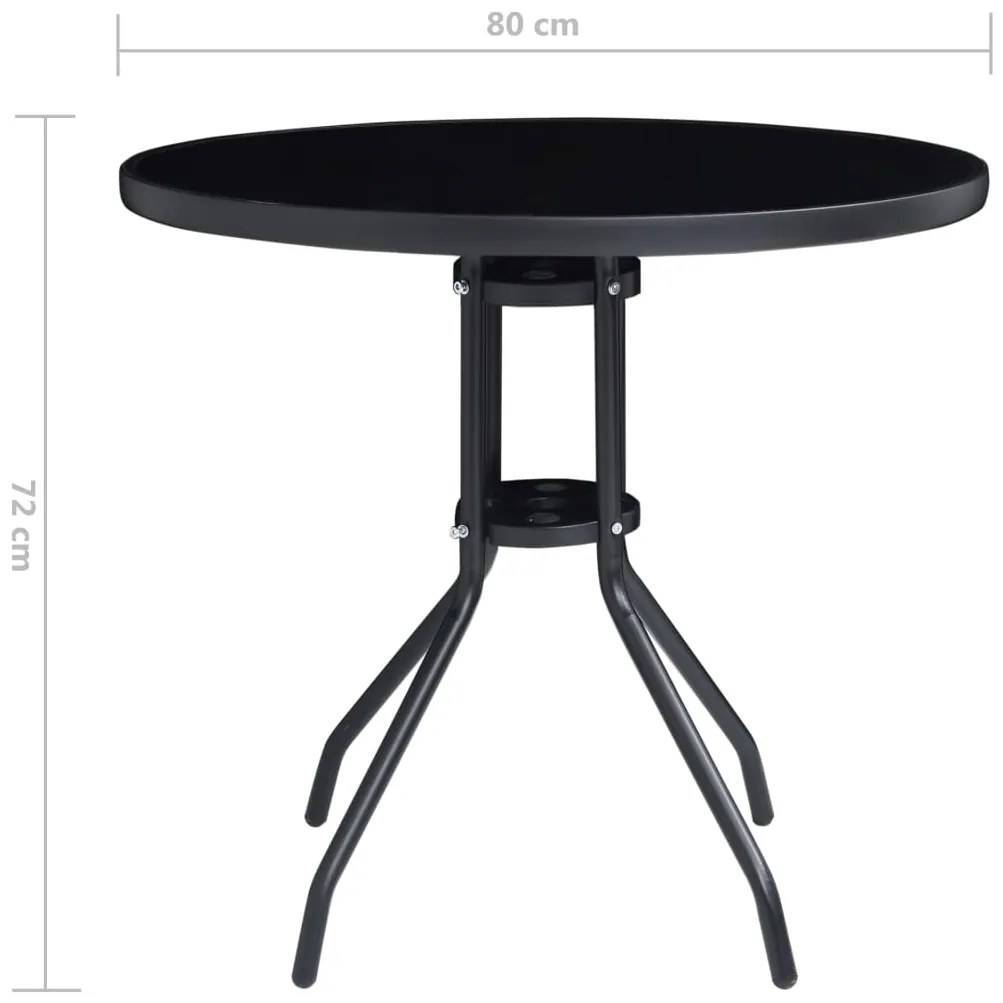 5 pcs conjunto de bistrô preto e antracite