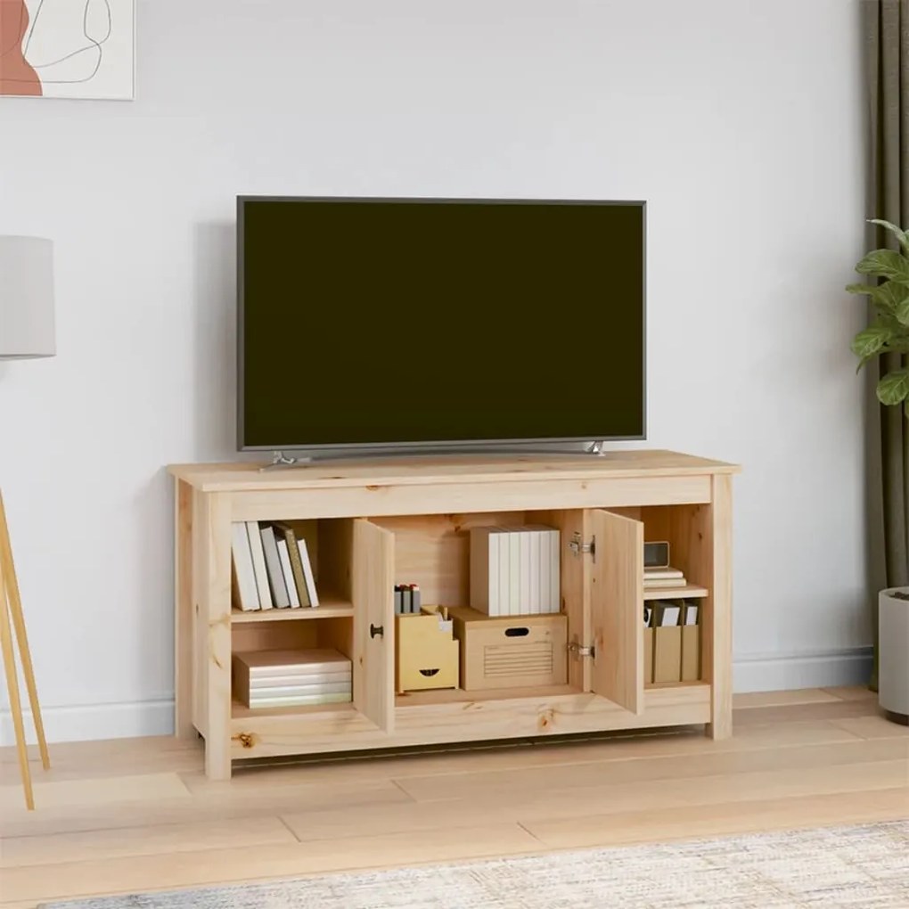 Móvel de TV 103x36,5x52 cm madeira de pinho maciça