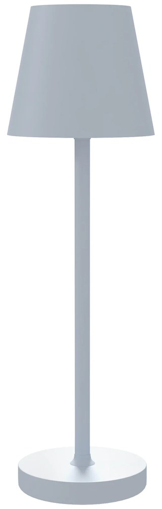 HOMCOM Candeeiro de Mesa com Luzes LED Candeeiro de Mesa Sem Fios Recarregável por USB-C 3 Cores Ø11,2x36,5 cm Branco | Aosom Portugal