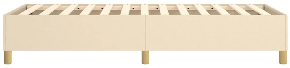 Estrutura de cama sem colchão 100x200 cm tecido cor creme
