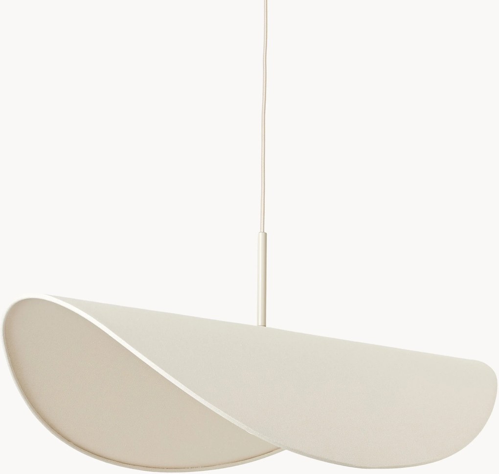 Candeeiro suspenso de design grande em linho Kenzie