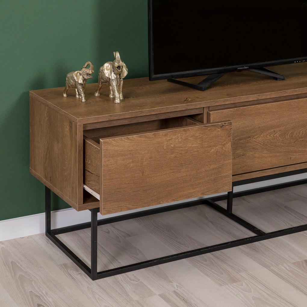 Conjunto de Mobiliário de Sala de Estar Laxus – Noz Preta – Unidade de