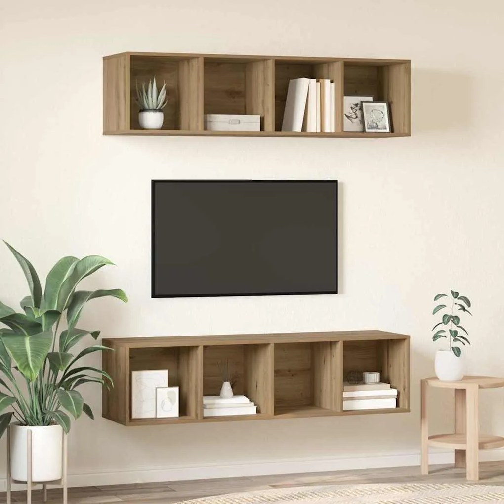 Conjunto de móvel de TV 2 pcs carvalho artisiano