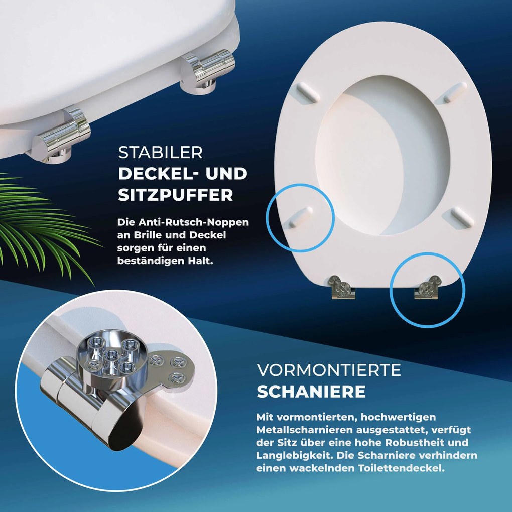 Assento sanitário com descida automática 45,7 x 38 cm Branco