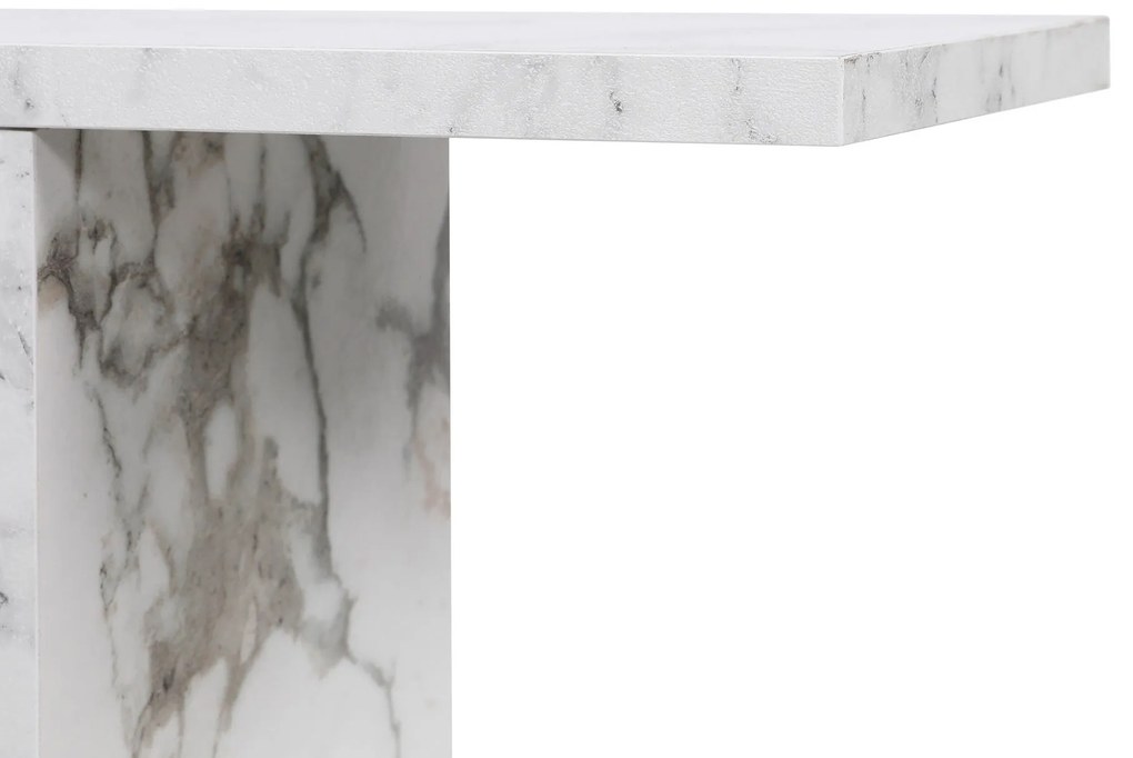 Mesa de Apoio Life – Branco/Preto – 60x60x20 cm