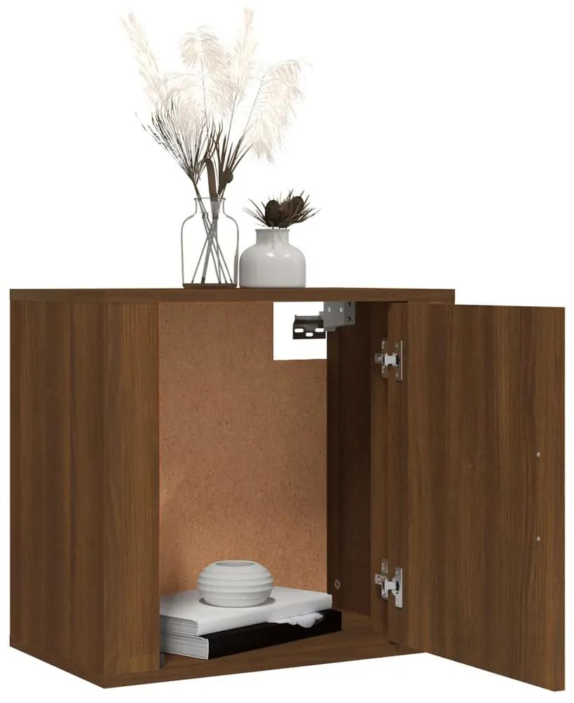 Mesa de cabeceira de parede 50x30x47 cm carvalho castanho
