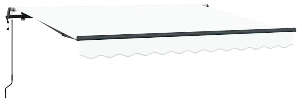 Toldo Retrátil Manual Branco e Antracite