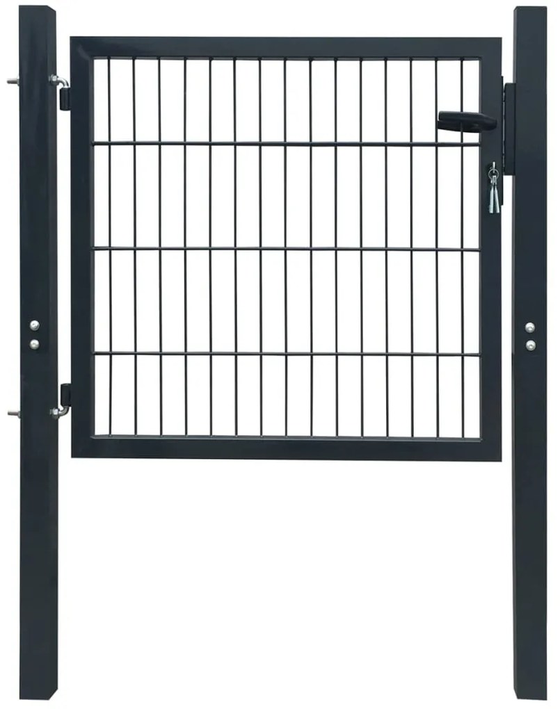 vidaXL Portão de cerca 105x150 cm aço antracite