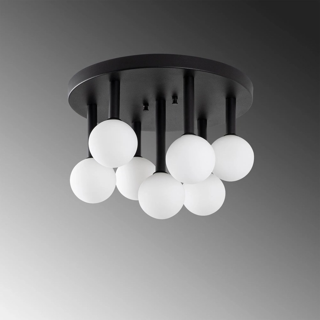 Candeeiro de Teto Even – Preto e Creme – 44 x 44 x 40 cm
