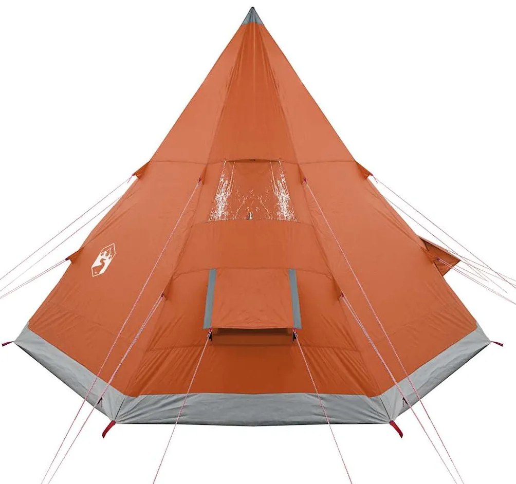 Tenda de campismo tipi para 4 pessoas impermeável laranja