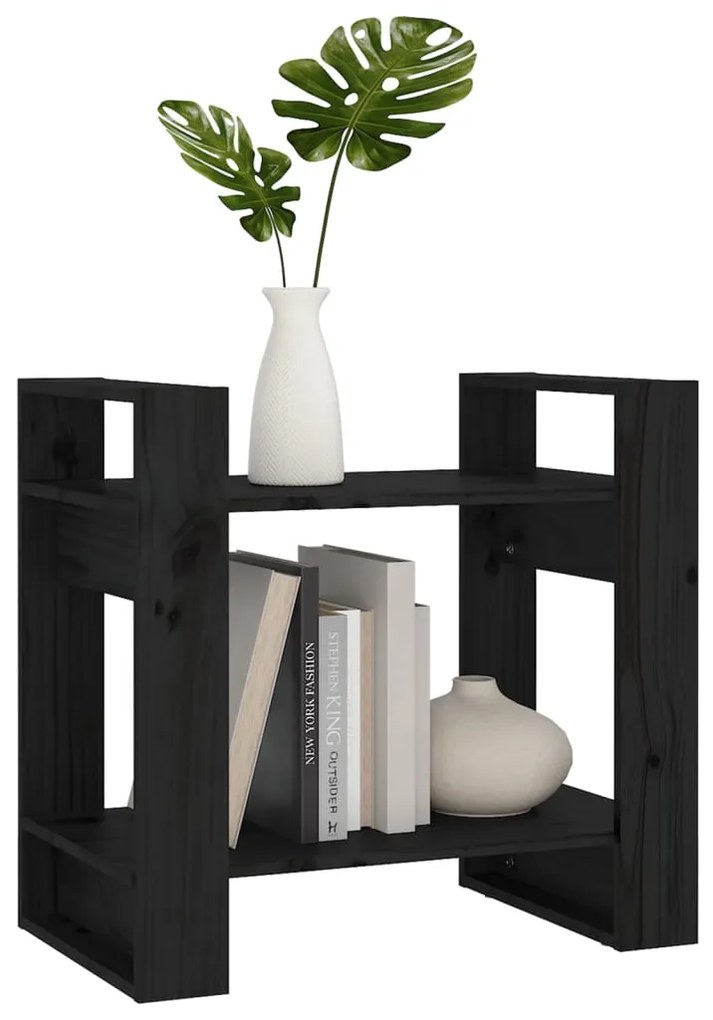 Estante/divisória 60x35x57 cm pinho maciço preto