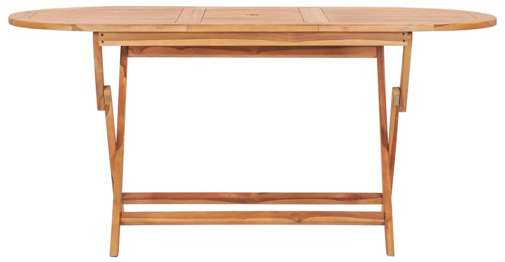 9 pcs conjunto jantar dobrável p/ exterior madeira teca maciça