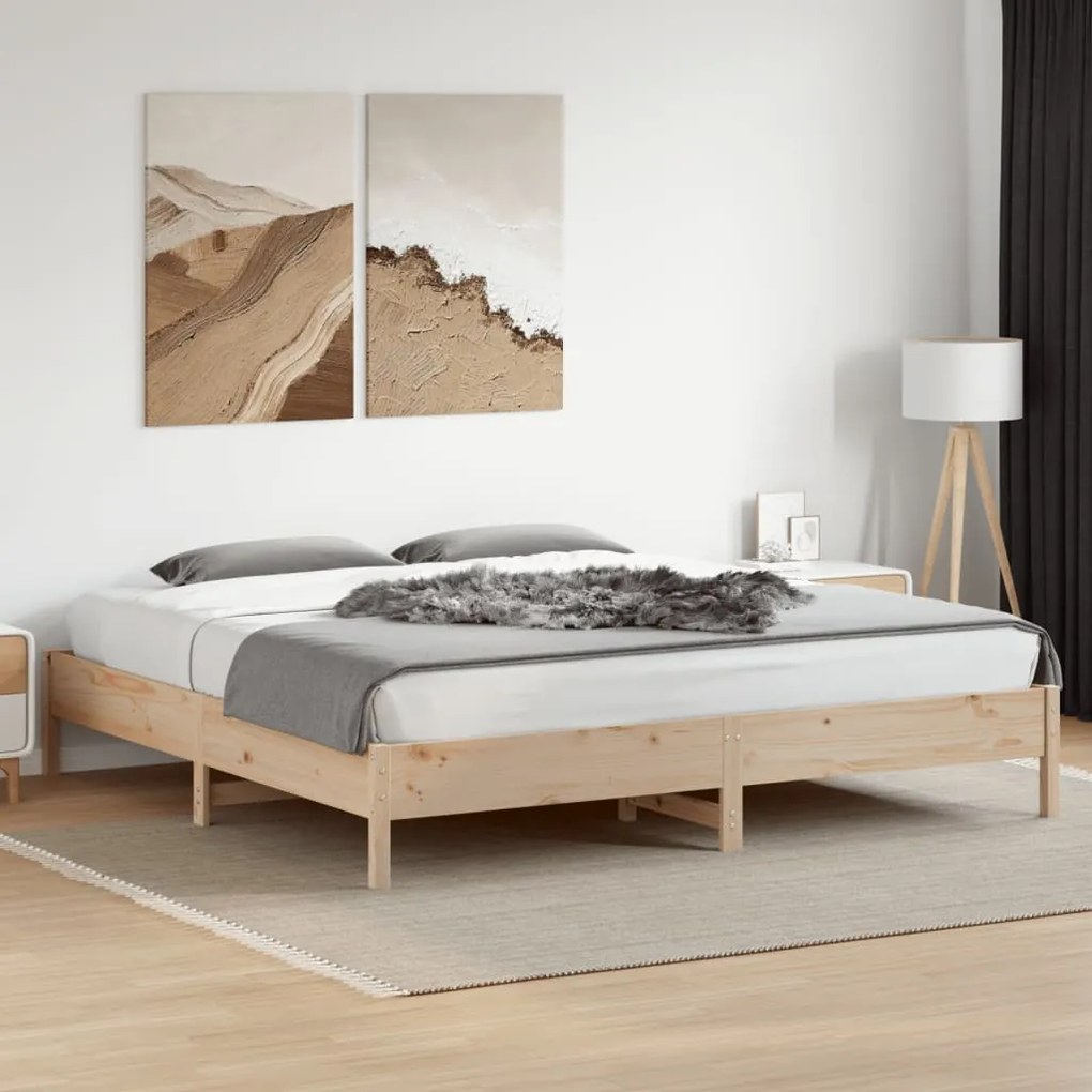 Cama sem colchão 180x200 cm madeira de pinho maciça
