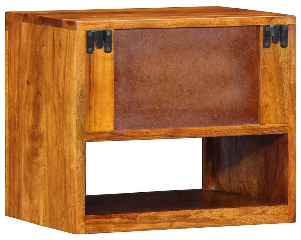 Cômoda de Cabeceira vidaXL 40x35x35 cm Madeira Sólida de Acácia