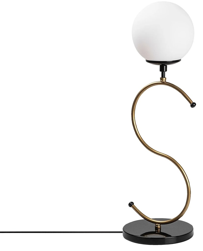 Candeeiro de Mesa Royal – Preto e Dourado – 18 x 19 x 57 cm