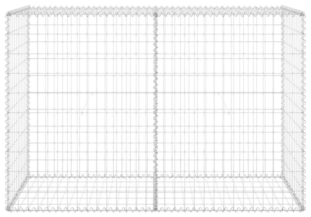 Muro gabião com tampas aço galvanizado 150x60x100 cm