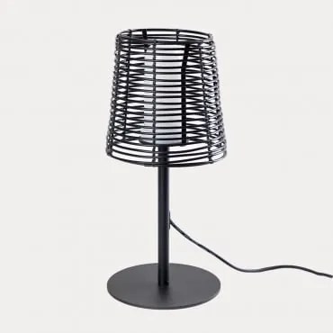 Lâmpada De Mesa Para Exterior Em Polietileno Bissel Preto - Sklum