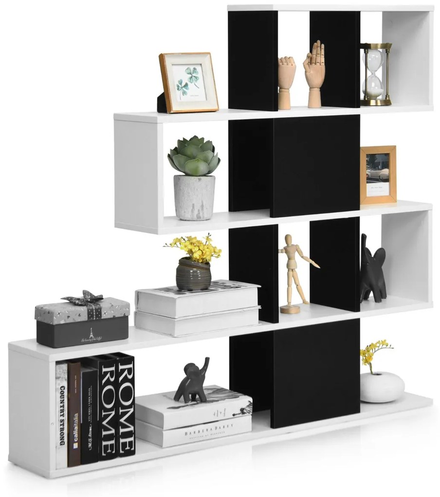 Estante estilo escada de 5 níveis para livros e coleções