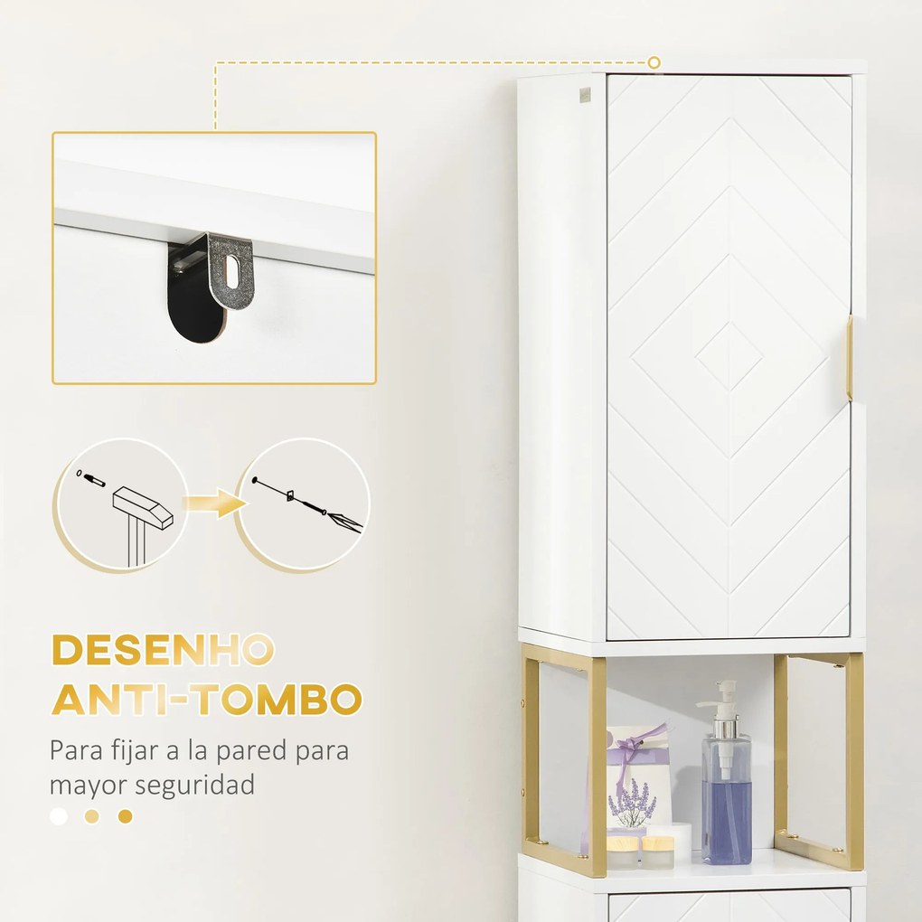 Coluna de Casa de Banho "Arizona" – Móvel Alto com 2 Portas, Compartim