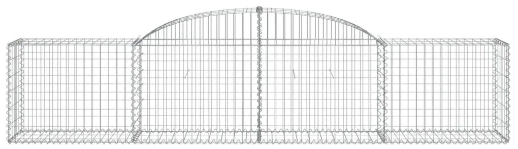 Cestos gabião arqueados 7 pcs 300x50x60/80 cm ferro galvanizado