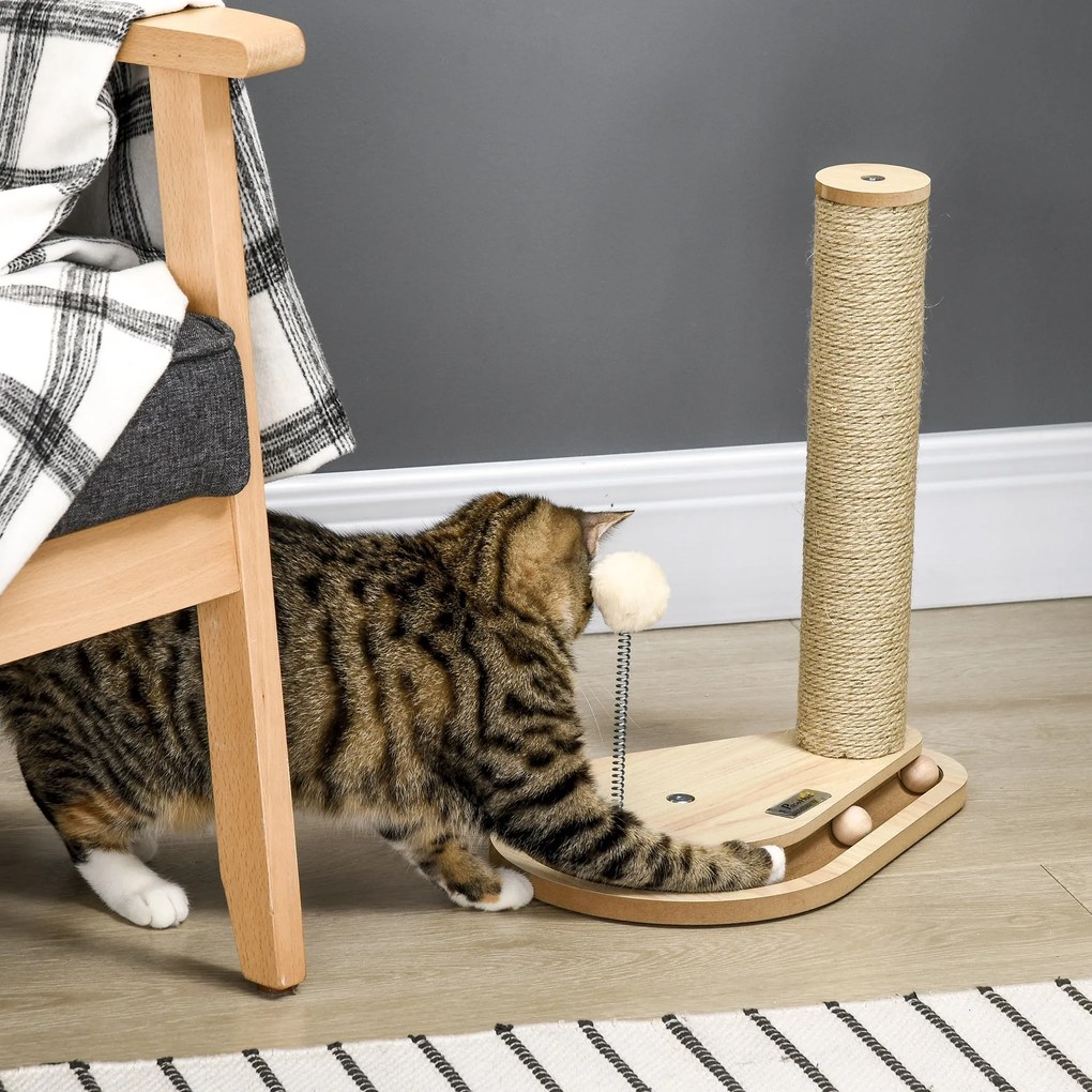 PawHut Arranhador para Gatos 40 cm Torre para Gatos com Poste de Arran