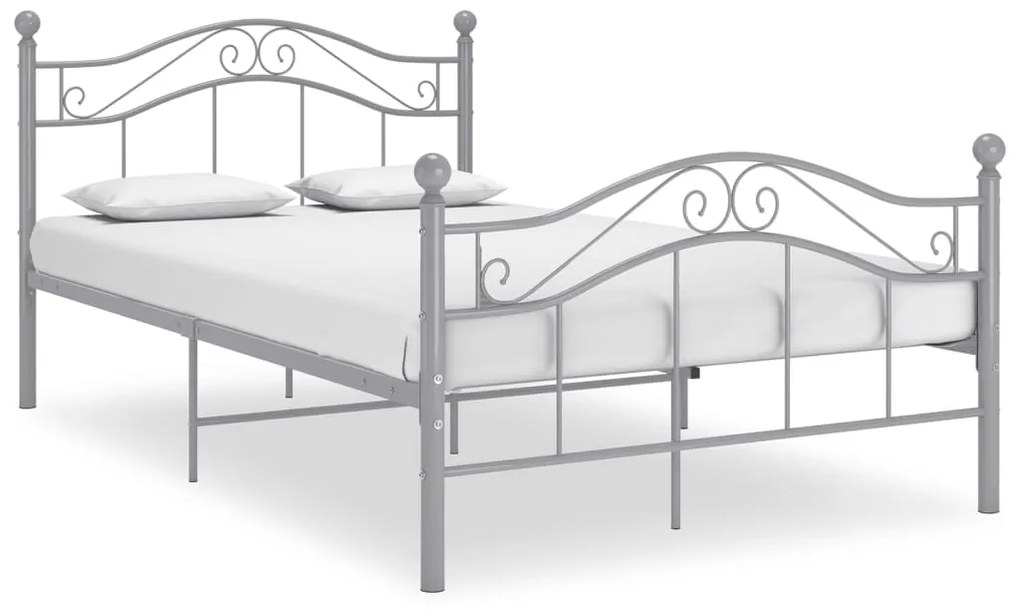 vidaXL Estrutura de cama 120x200 cm metal cinzento
