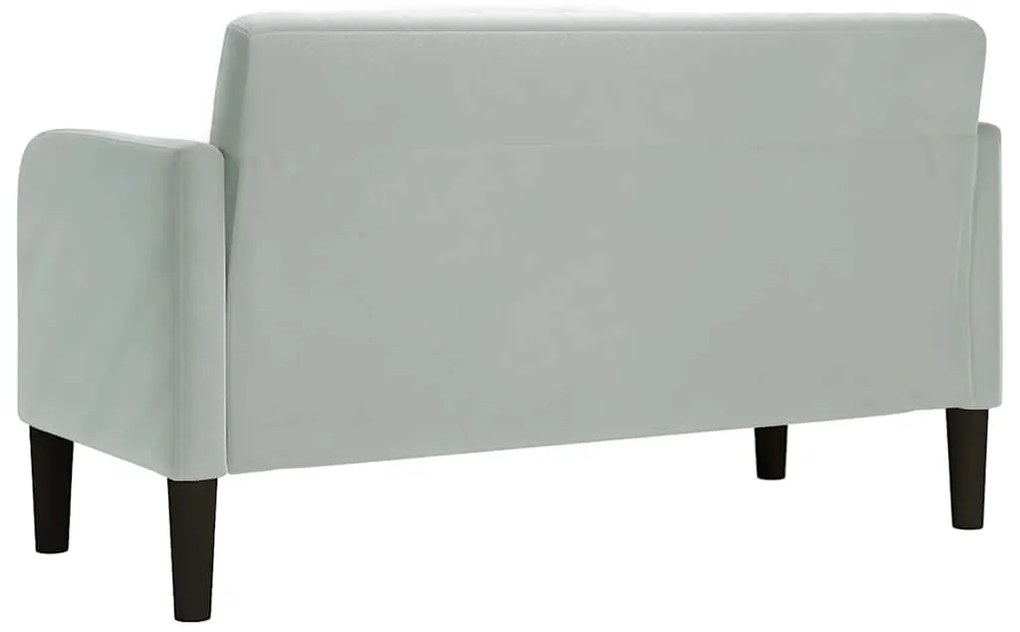 Sofá-luvas 109 cm veludo cinzento-claro