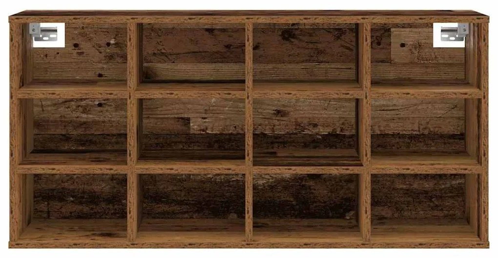 Armário de Sapatos com prateleira Madeira antiga 103x30x51 cm
