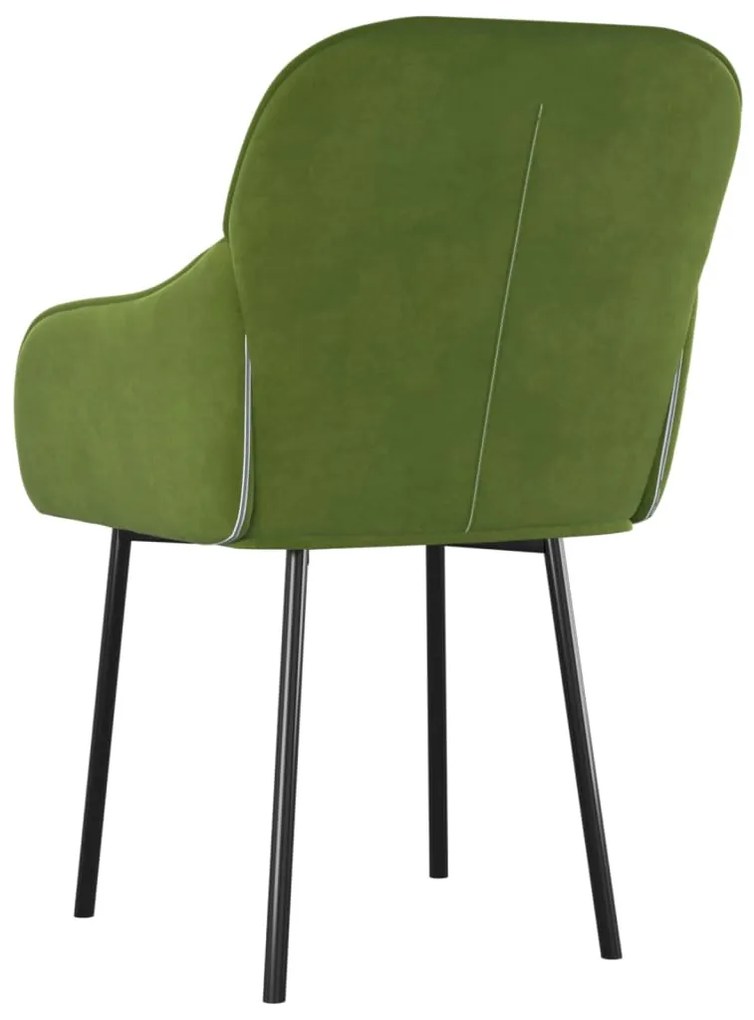 Cadeiras de jantar 2 pcs veludo verde-claro