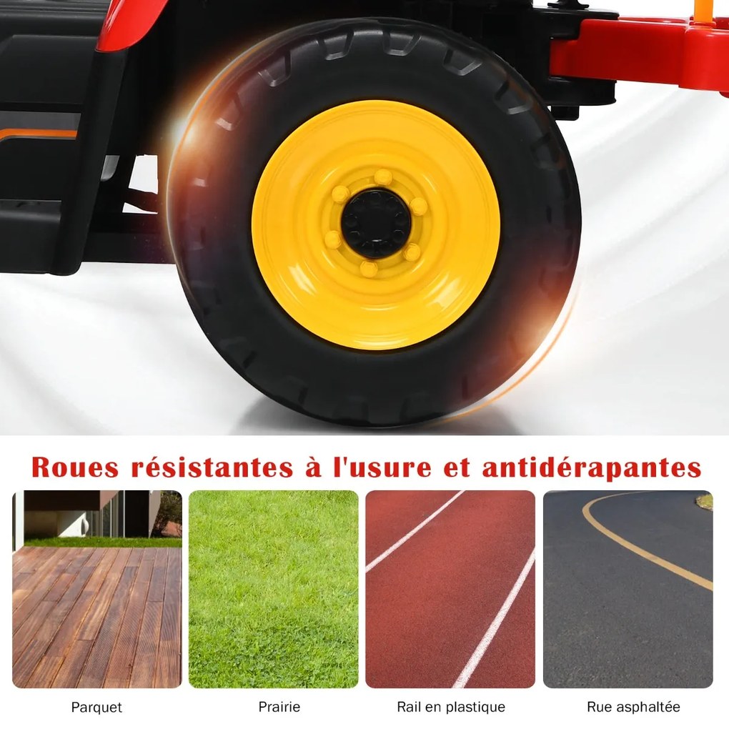 Carro elétrico infantil Ford 12V, carro elétrico infantil com controle remoto, cesto de armazenamento, USB e música, amarelo