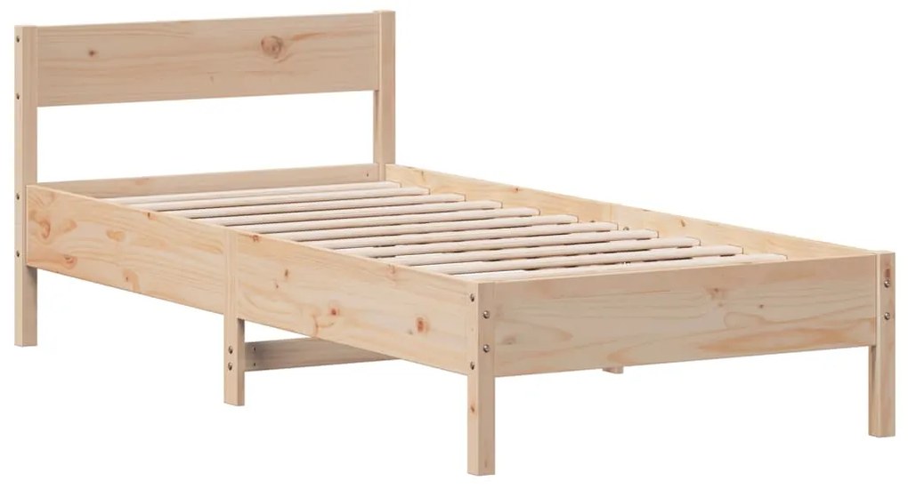 Cama sem colchão 90x190 cm madeira de pinho maciça