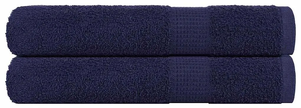 vidaXL Toalhas sauna FROGN 2 pcs 80x200 cm 360 g/m² azul marinho