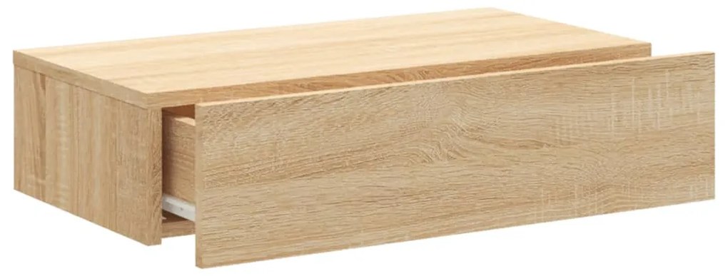 Móvel de TV com luzes LED 60x35x15,5 cm carvalho sonoma