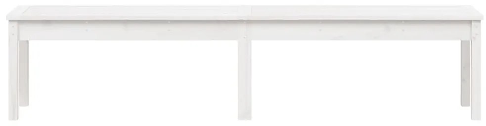 Banco de jardim com 2 lugares 203,5x44x45cm pinho maciço branco