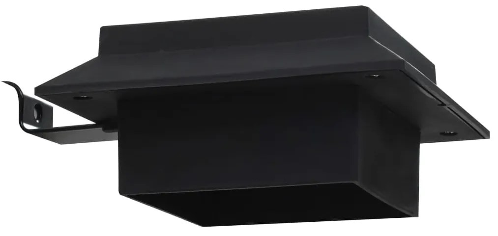 Candeeiro de exterior solar LED 12 pcs preto quadrado 12 cm