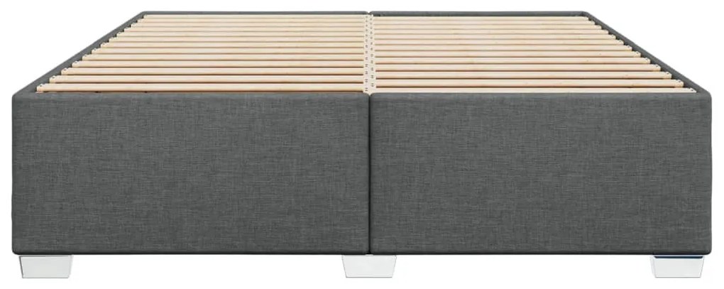 Estrutura de cama sem colchão 180x200 cm tecido cinzento-escuro