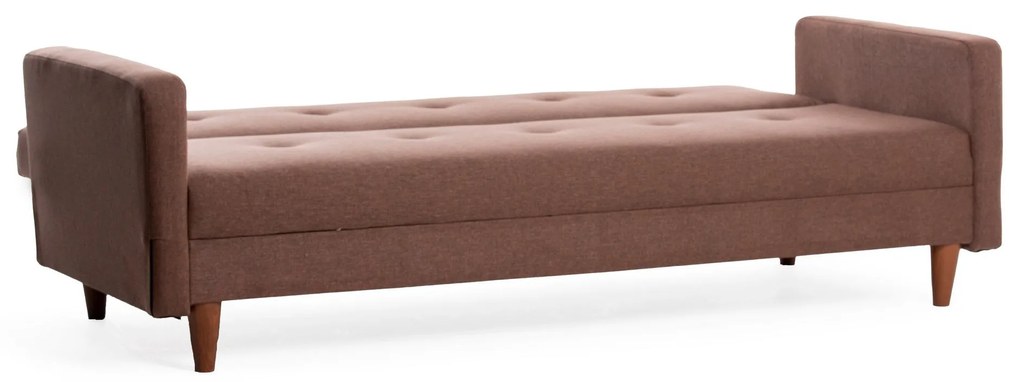 Sofá-Cama 3 Lugares Hiko – Castanho – 200 x 83 x 75 cm