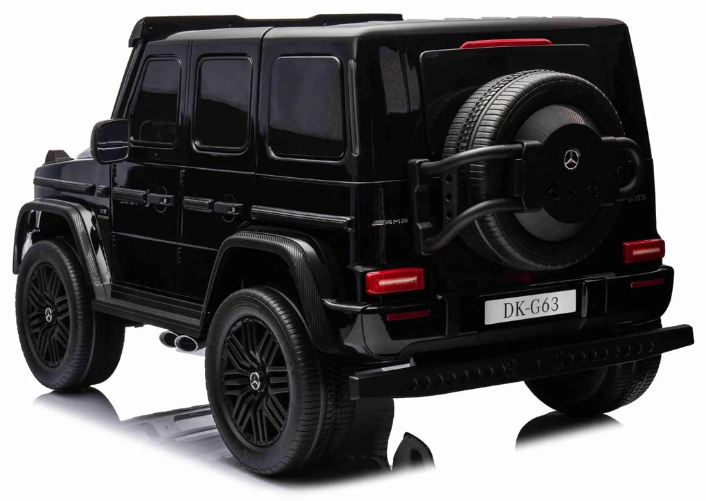 Carro elétrico para crianças Mercedes-Benz G63 AMG 4x4² 2 lugares, Bateria 24V/7Ah, 4 motores 200W, Rodas Borracha com suspensão, Bancos em pele, Cont