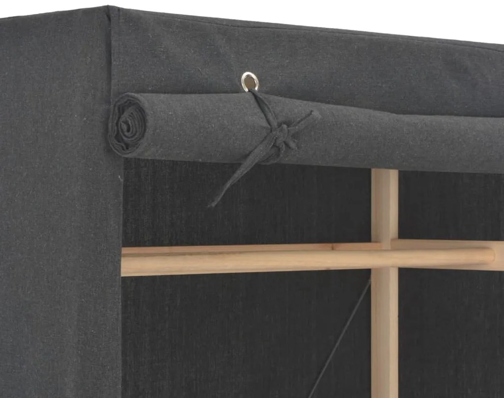 Roupeiro 79x40x170 cm tecido cinzento