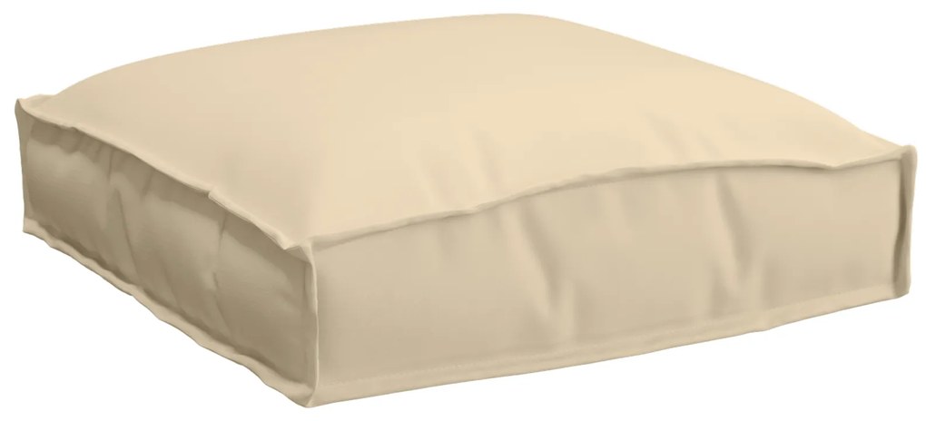 Almofadas de Palete para Assento 2 pcs Beige 40x40x8 cm Tecido Oxford