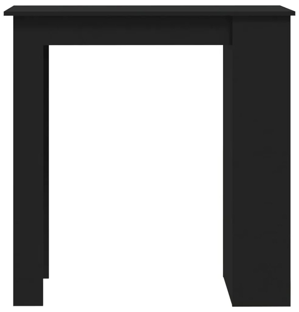 Mesa de Bar Amber com 3 Prateleiras de 102 cm - Preto - Design Moderno