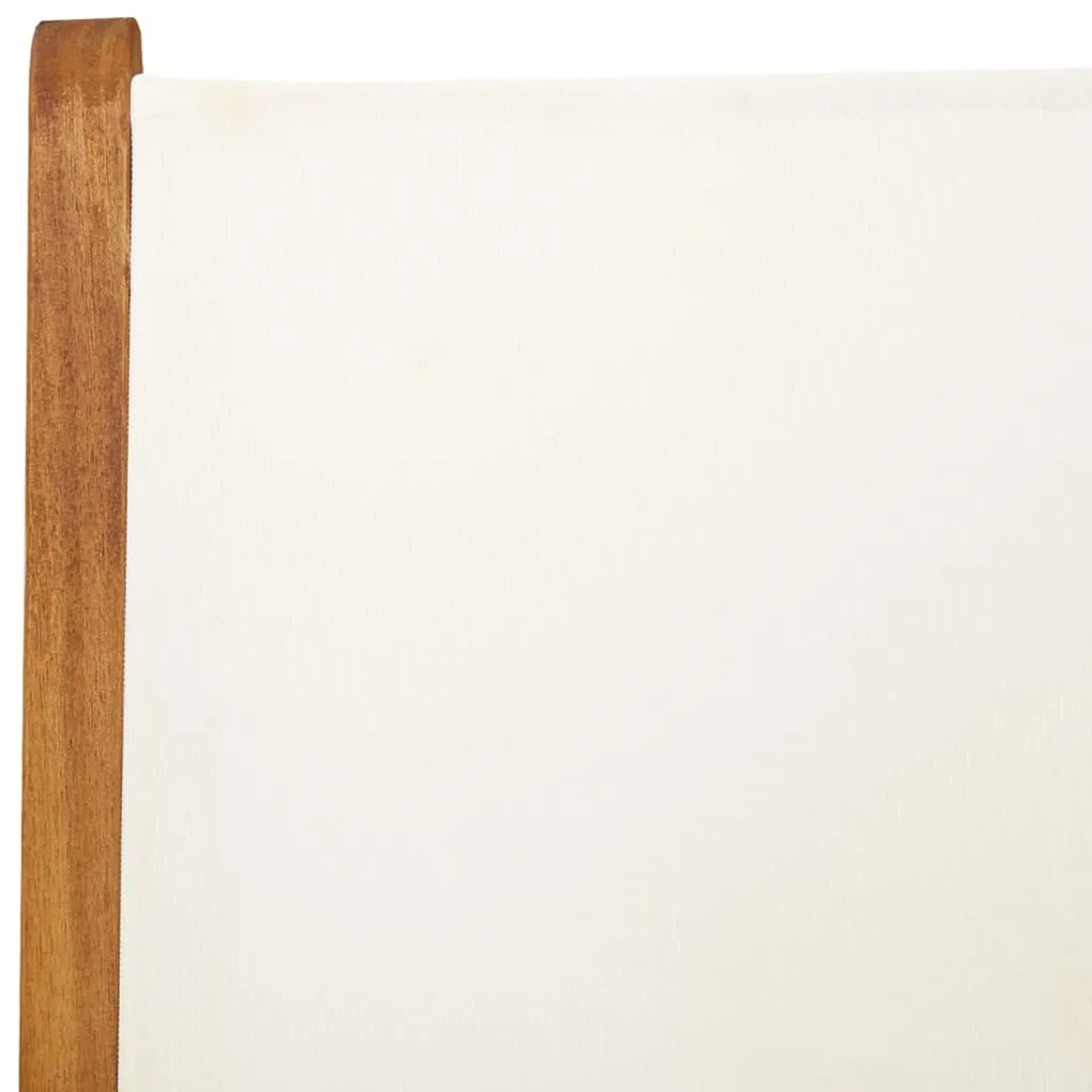 Cadeiras jardim reclin. 6 pcs tecido/madeira maciça branco nata