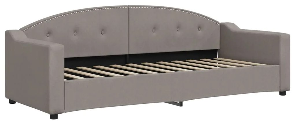 Sofá-cama c/ gavetão/colchões 80x200cm tecido cinza-acastanhado