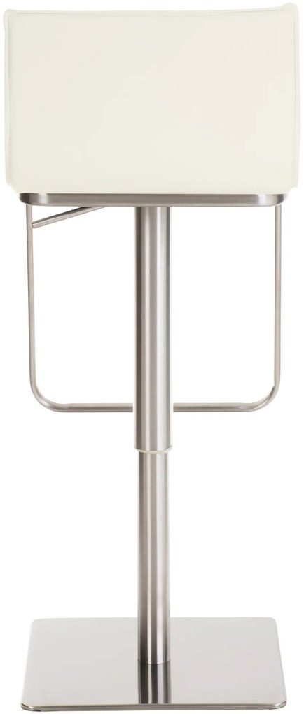 Banco de bar Limon em couro sintético 39 x 80-103 x 46 cm Creme