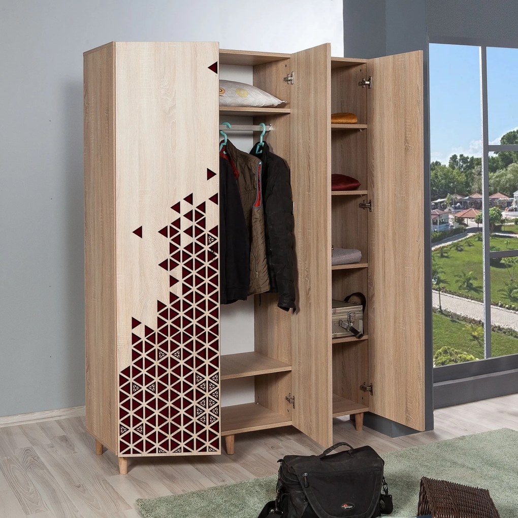 Roupeiro Mode – Carvalho Sonoma – 135x192x52 cm