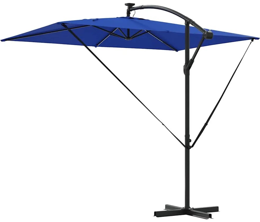 Guarda-sol de Bananeira Cantilever Azul 294 x 200 x 254 cm