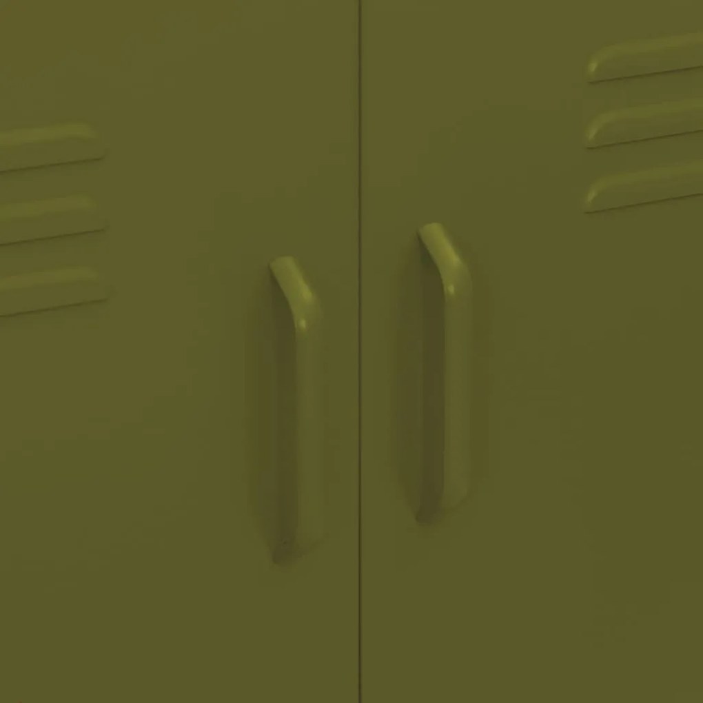 Armário de arrumação aço 80x35x101,5 cm verde-azeitona