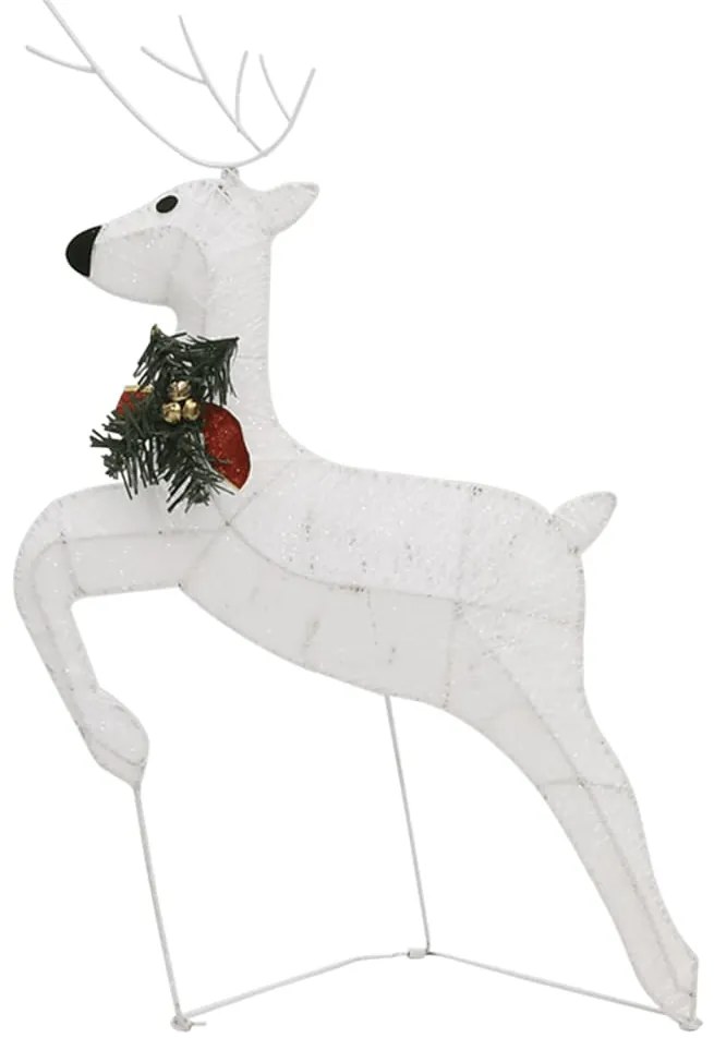 Renas de Natal 4 pcs 80 luzes LED branco