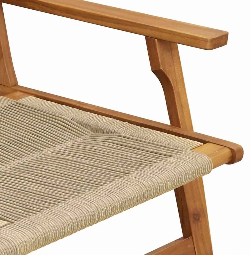 Conjunto de Cadeiras com Mesa de 4 - Madeira de Acácia Bege