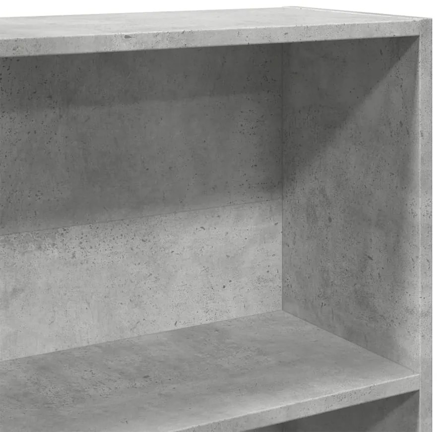 Estante 80x24x176 cm derivados de madeira cinzento cimento